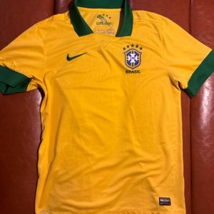 Brazil Brasil 2013/2014 Home football shirt, soccer jersey, Nike size large